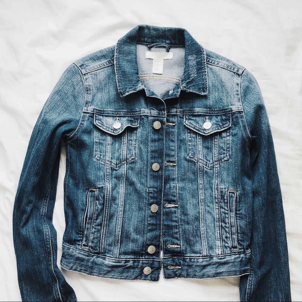 mid wash denim jacket | h&m